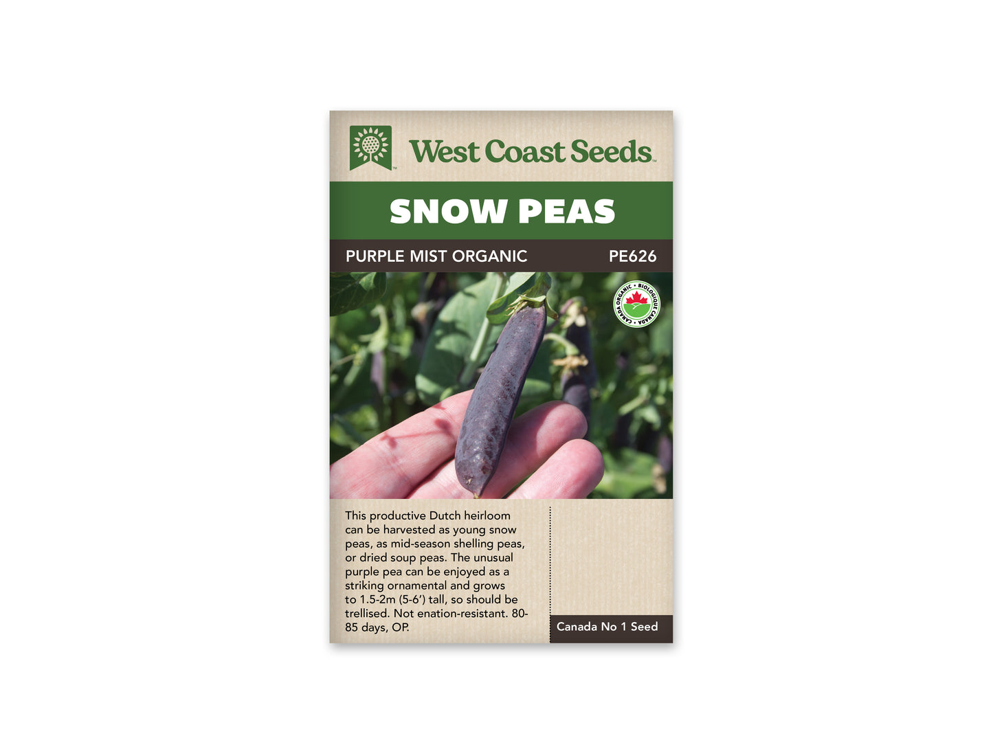 Peas “Purple Mist Organic” West Coast Seeds