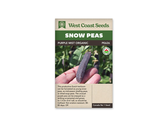 Peas “Purple Mist Organic” West Coast Seeds