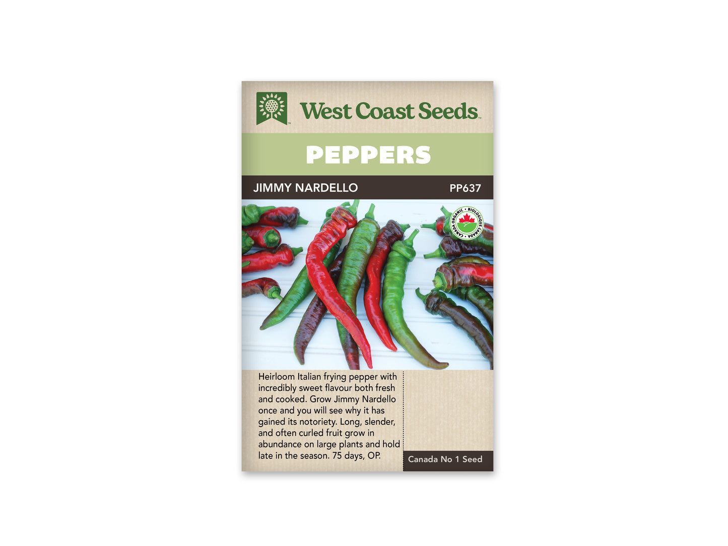 Pepper "Jimmy Nardello Organic" West Coast Seeds