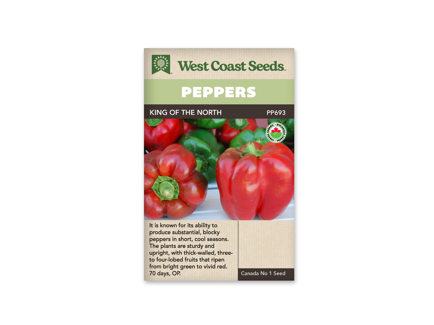 Pepper-Sweet "King of the North Organic" West Coast Seeds