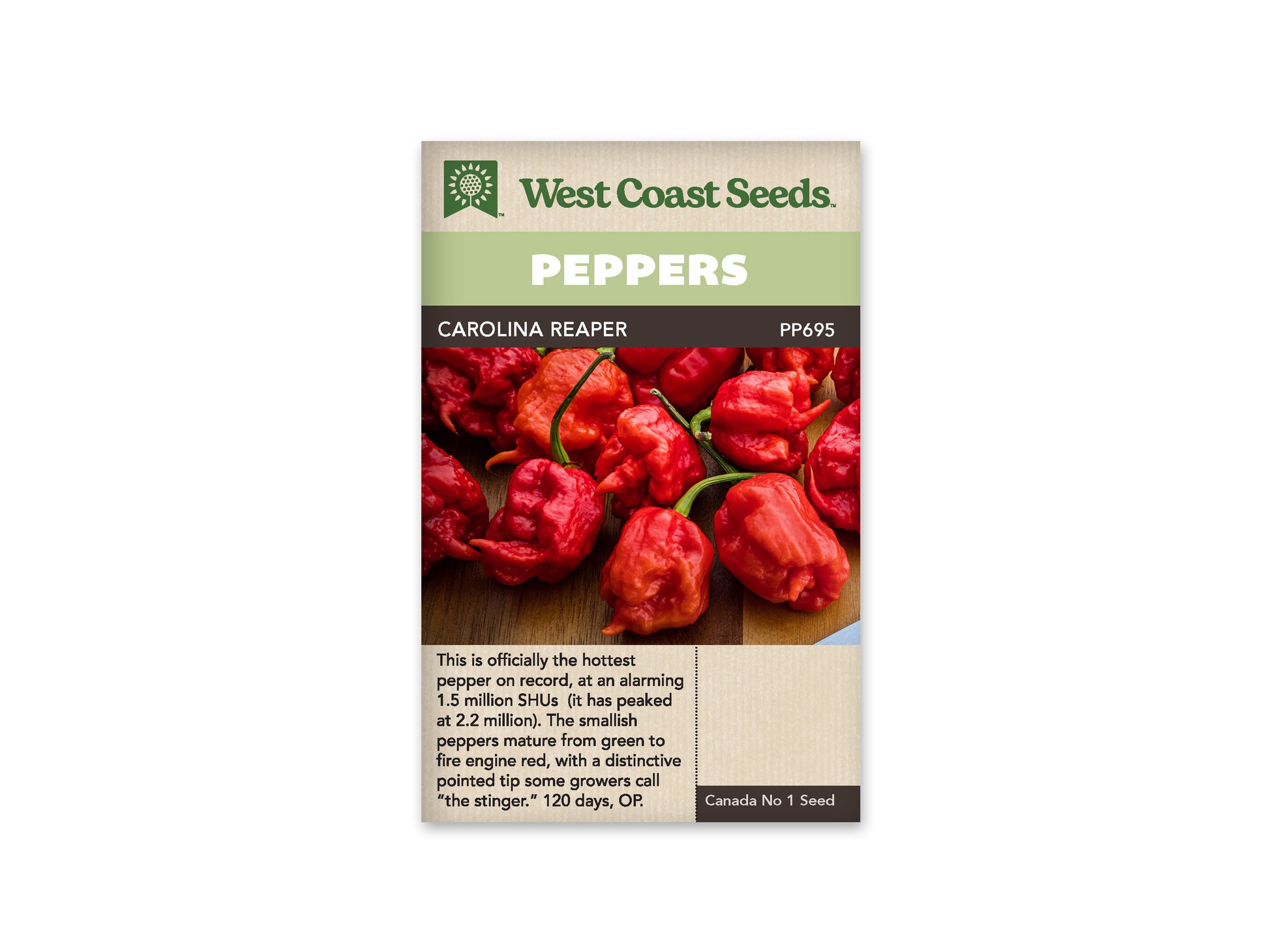 Pepper-Hot "Carolina Reaper" West Coast Seeds