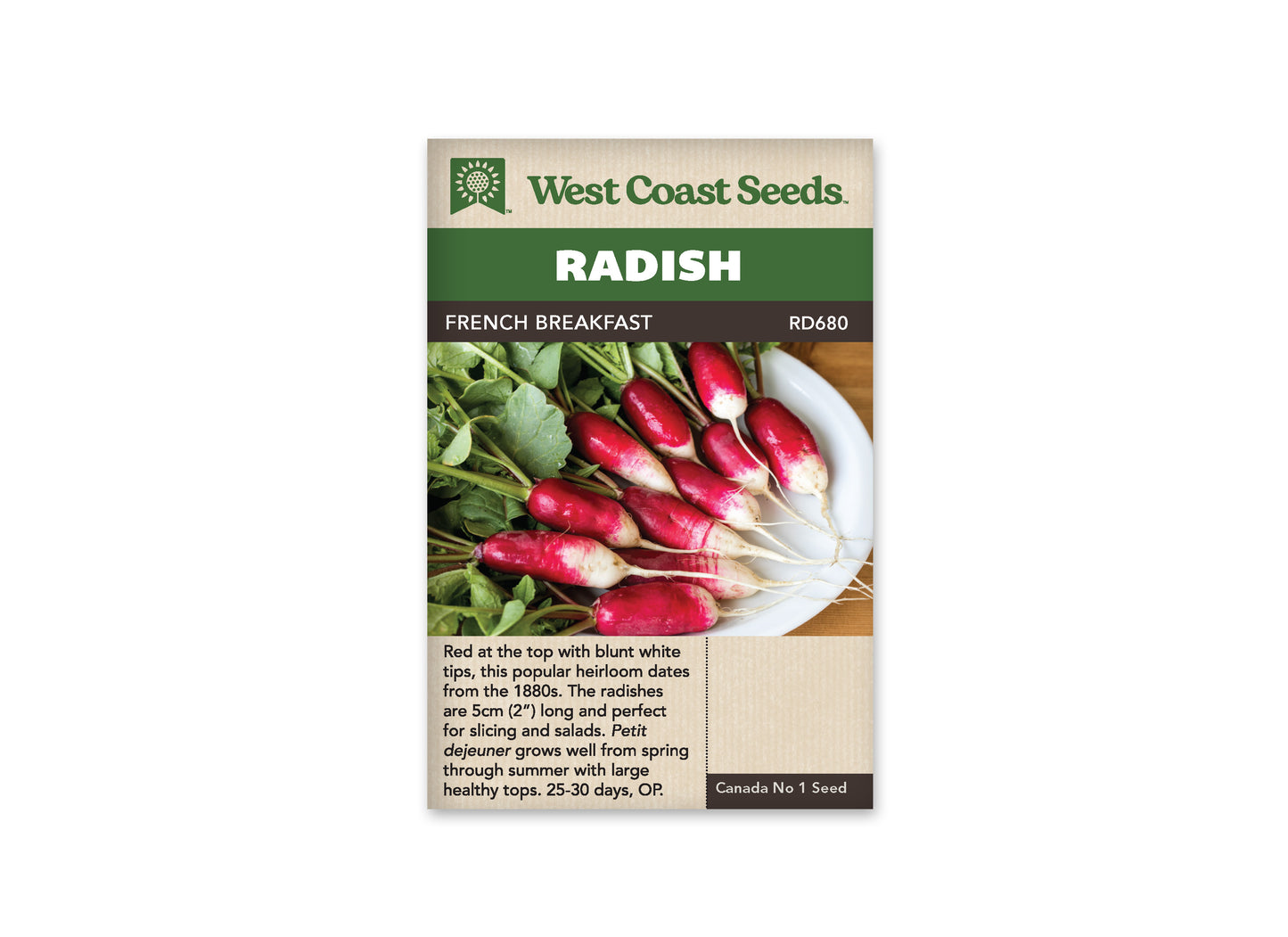 Radishes "French Breakfast" West Coast Seeds