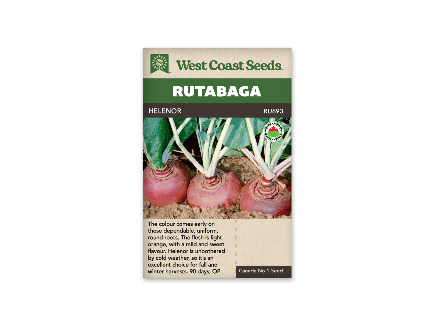 Rutabagas "Helenor Coated Organic" West Coast Seeds