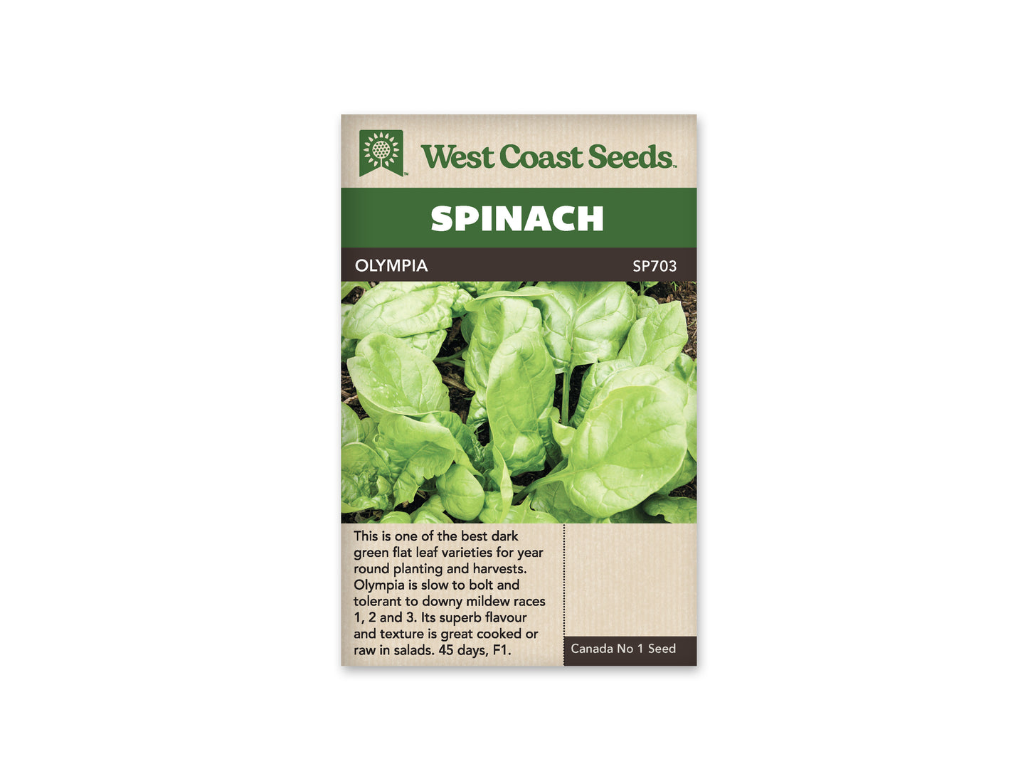 Spinach "Olympia F1" West Coast Seeds