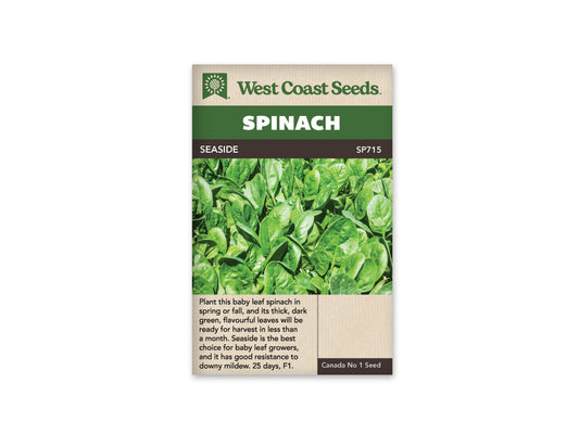 Spinach “Seaside F1” West Coast Seeds
