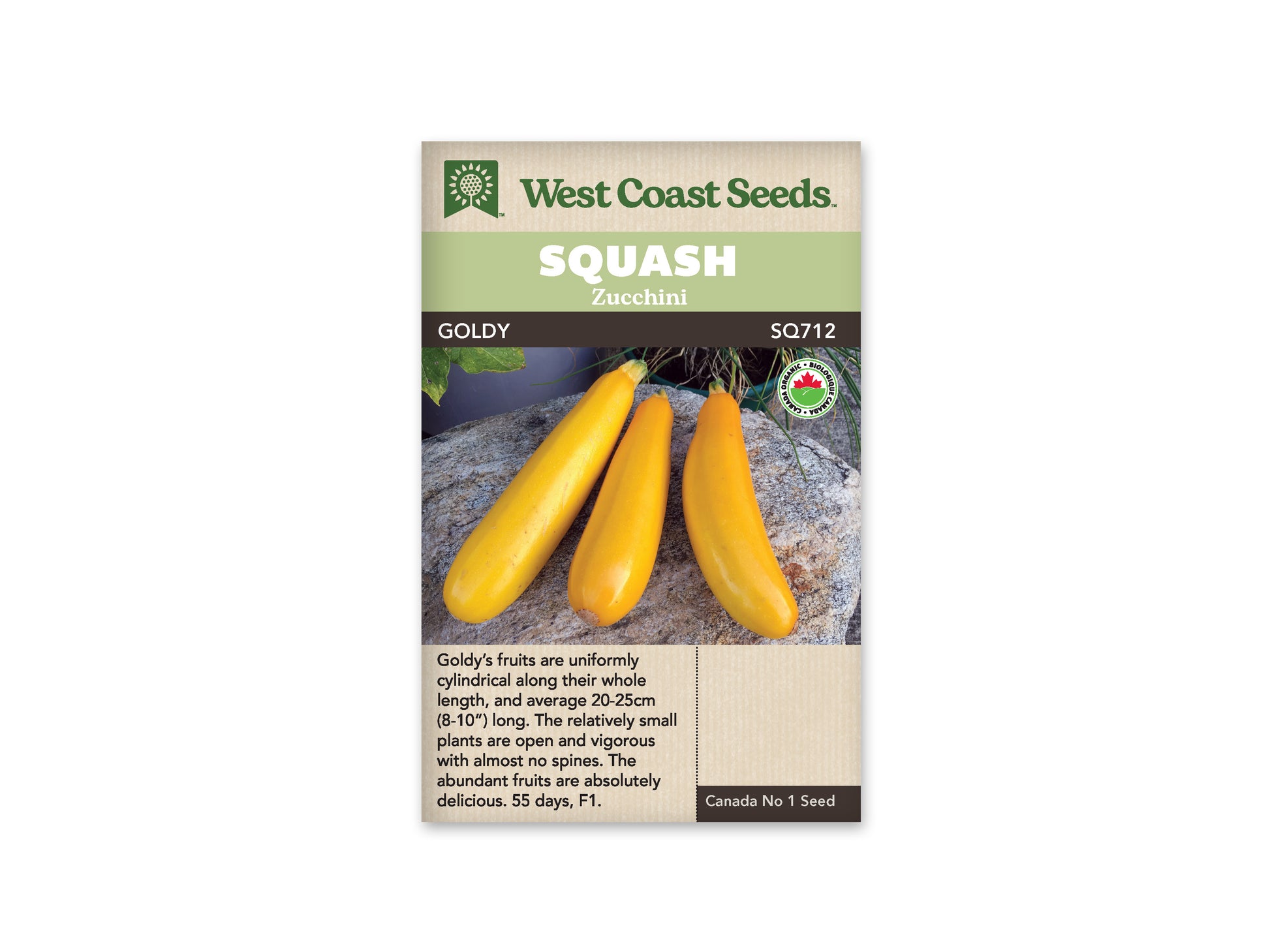 Squash-Summer “Goldy F1 Organic” West Coast Seeds