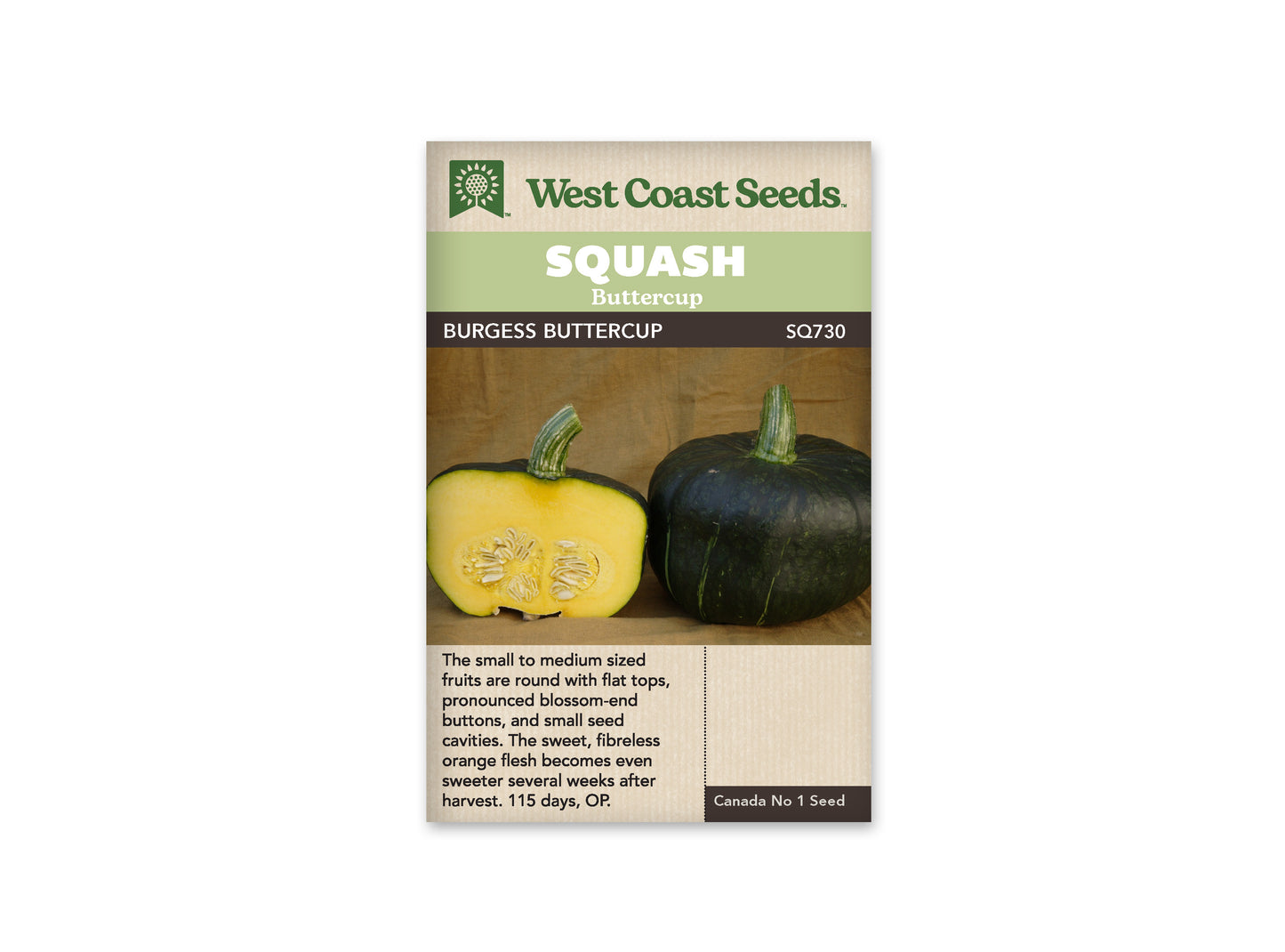 Winter Squash "Burgess Buttercup" West Coast Seeds