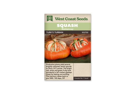 Winter Squash "Turk’s Turban" West Coast Seeds