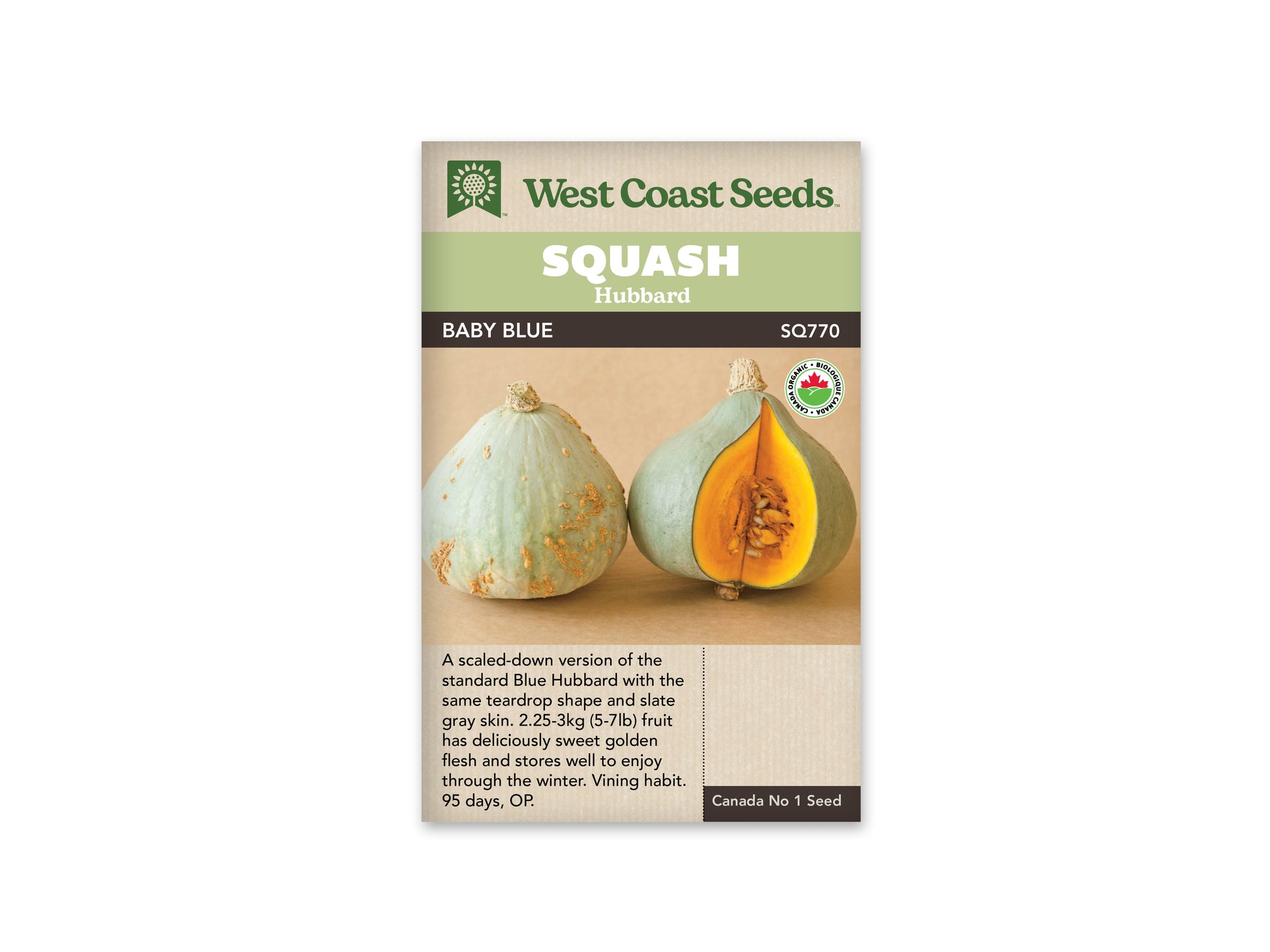 Squash-Winter "Baby Blue Organic" West Coast Seeds