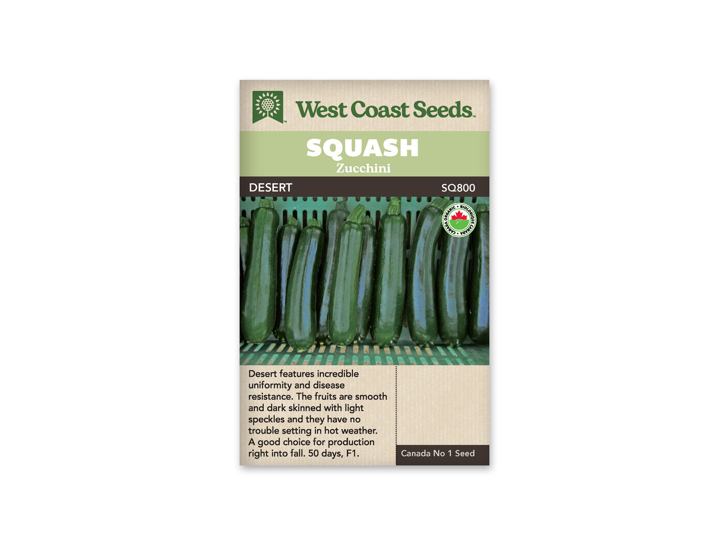 Summer Squash "Desert F1 Organic" West Coast Seeds