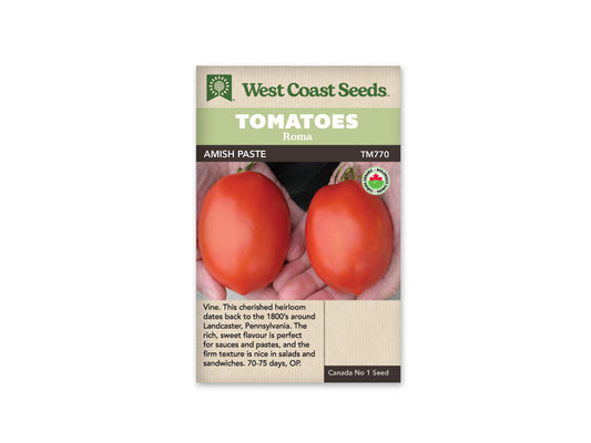 Tomatoes “Amish Paste Organic” West Coast Seeds