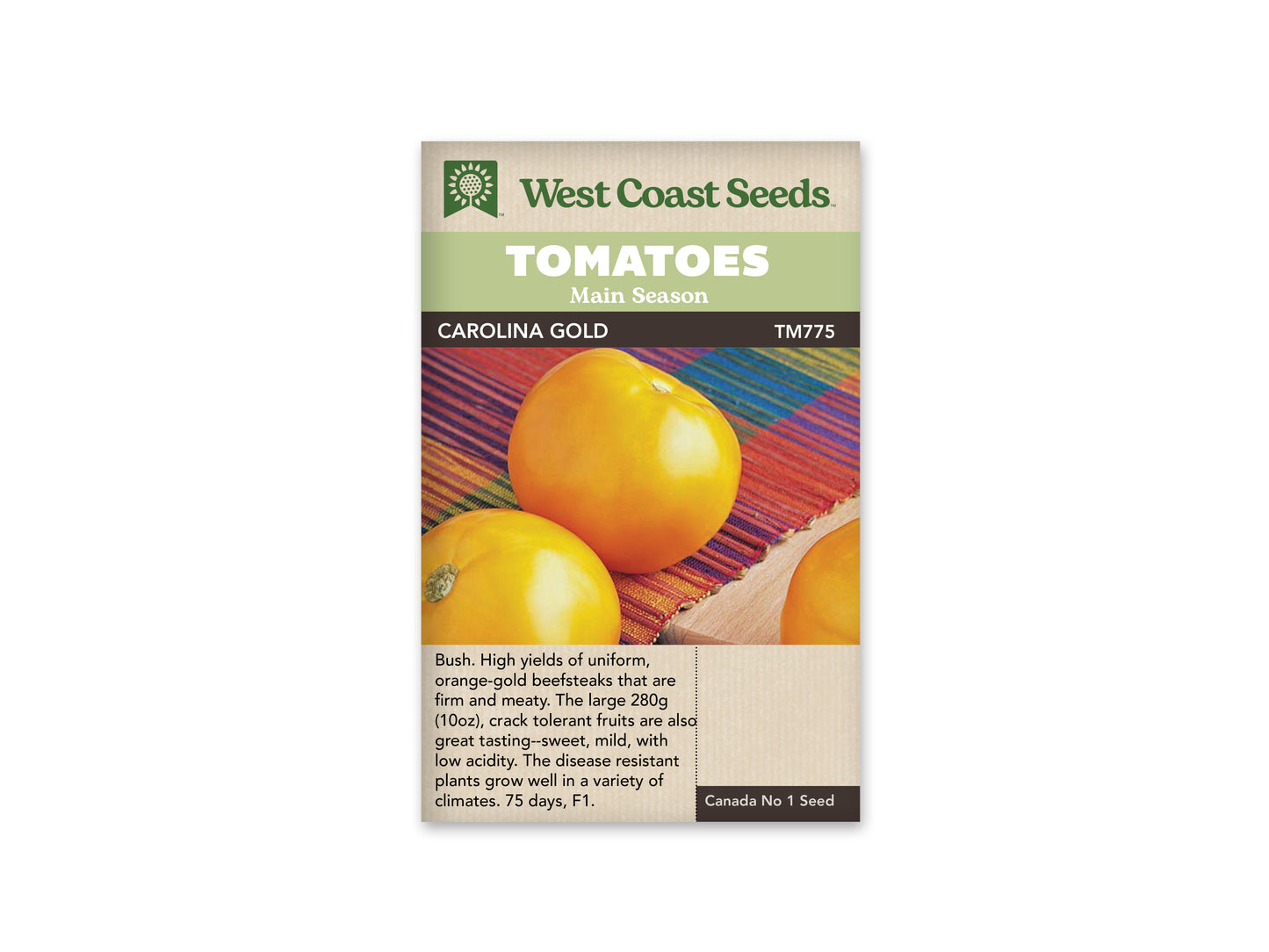 Tomatoes “Carolina Gold F1” West Coast Seeds