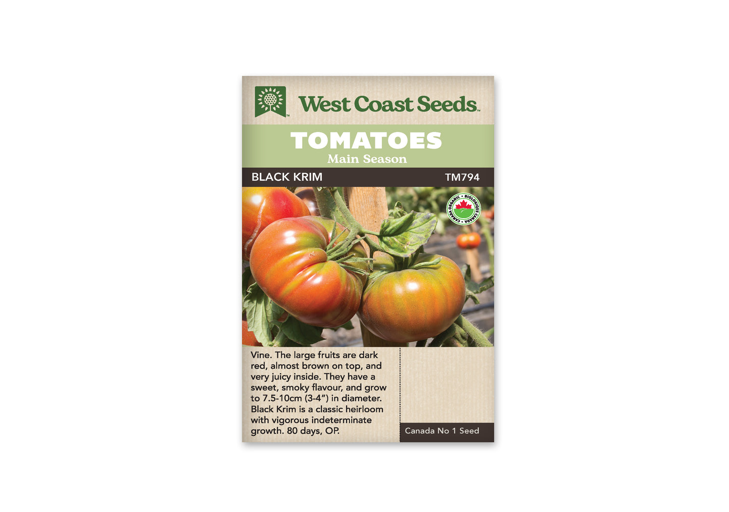 Tomatoes "Black Krim Organic" West Coast Seeds