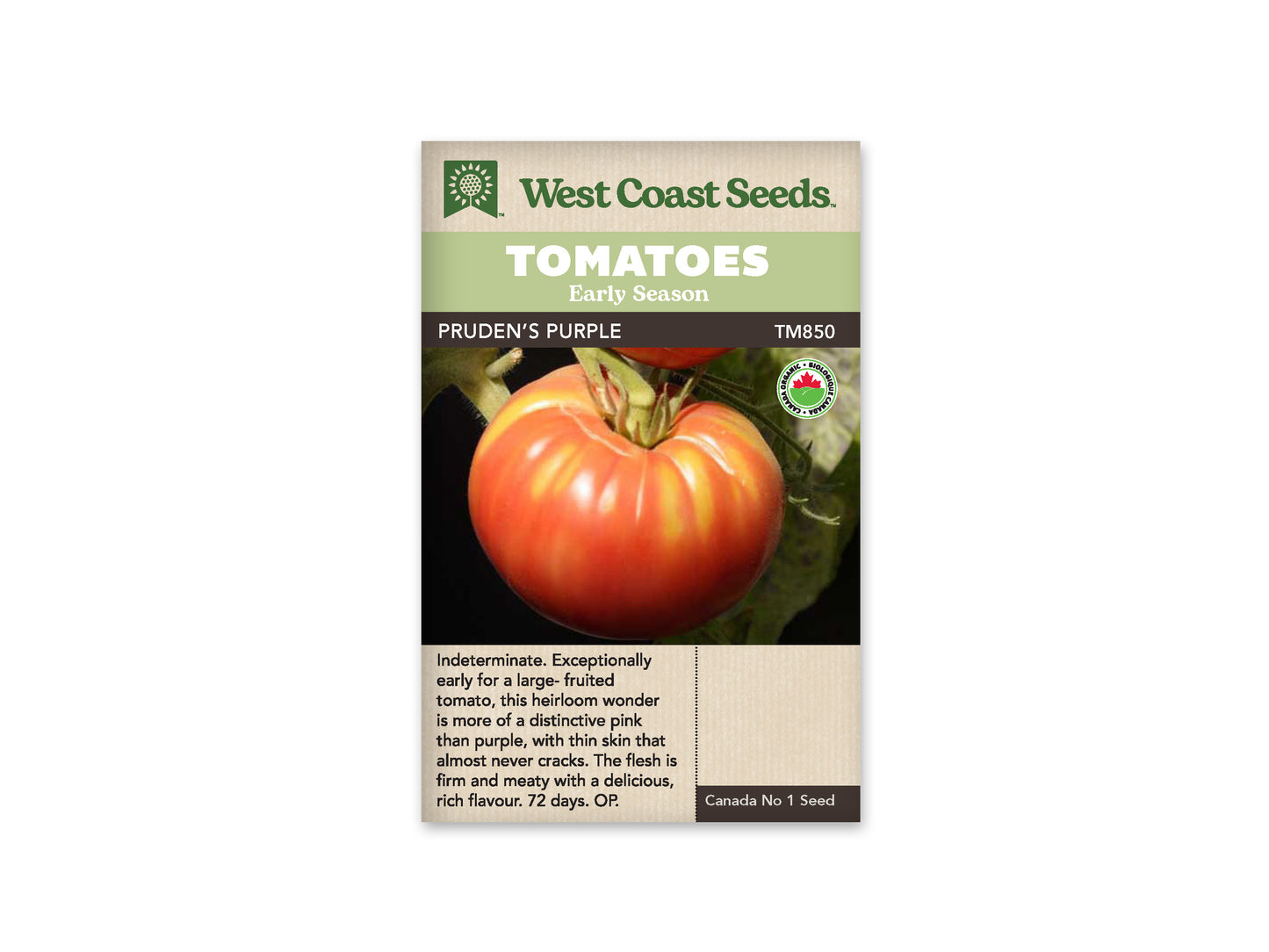 Tomatoes “Pruden's Purple Organic” West Coast Seeds