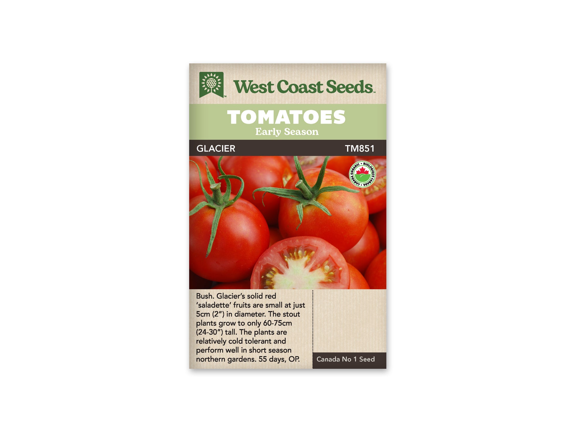 Tomatoes “Glacier Organic” West Coast Seeds