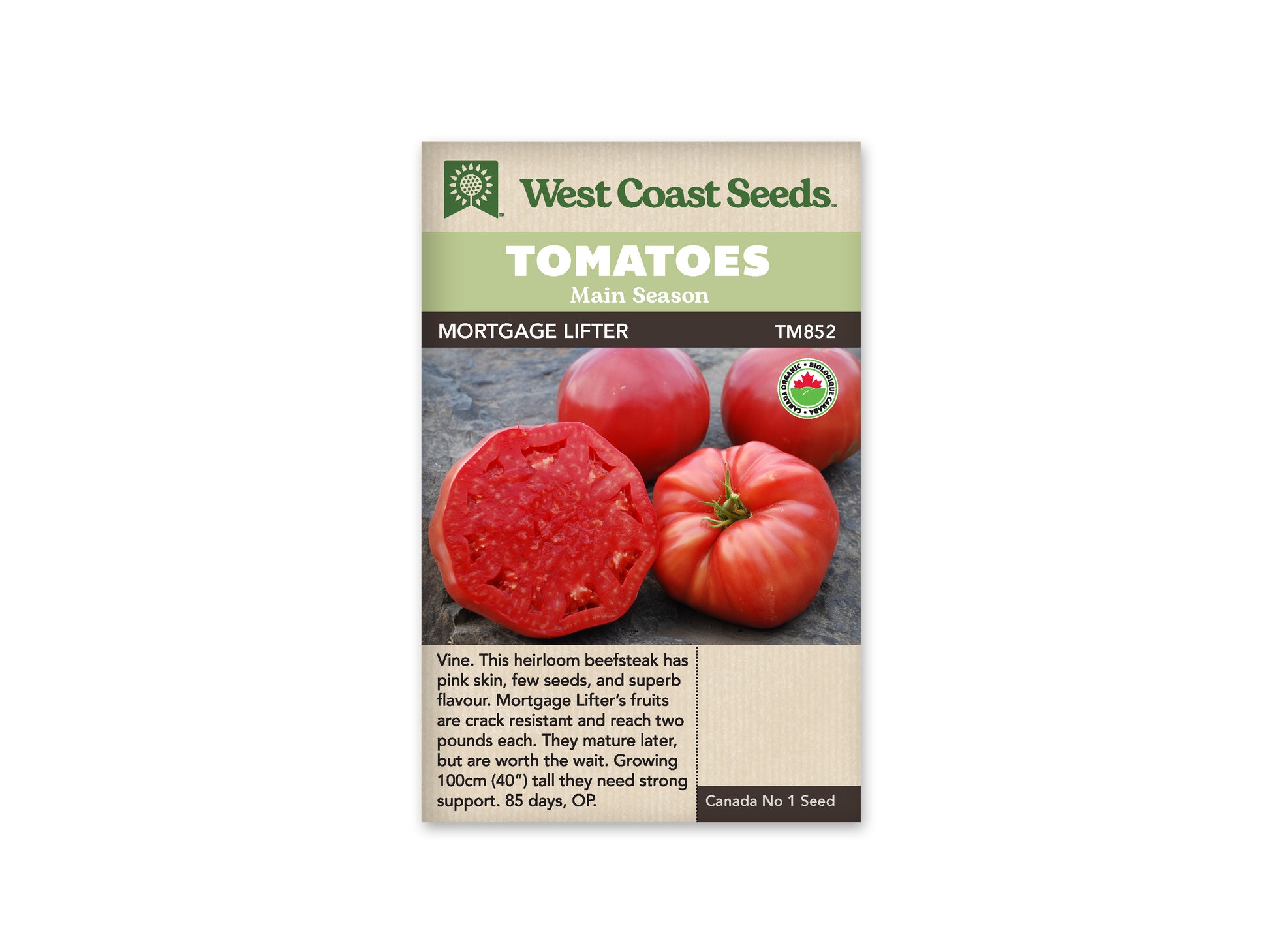 Tomatoes "Mortgage Lifter Organic" West Coast Seeds