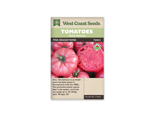 Tomatoes “Pink Brandywine Organic” West Coast Seeds